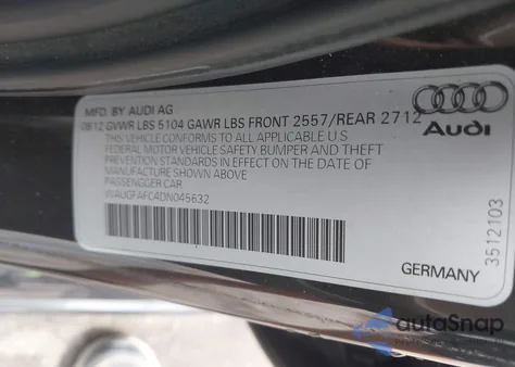 2013 Audi A6 2.0T Premium from USA, damaged, VIN WAUGFAFC4DN045632